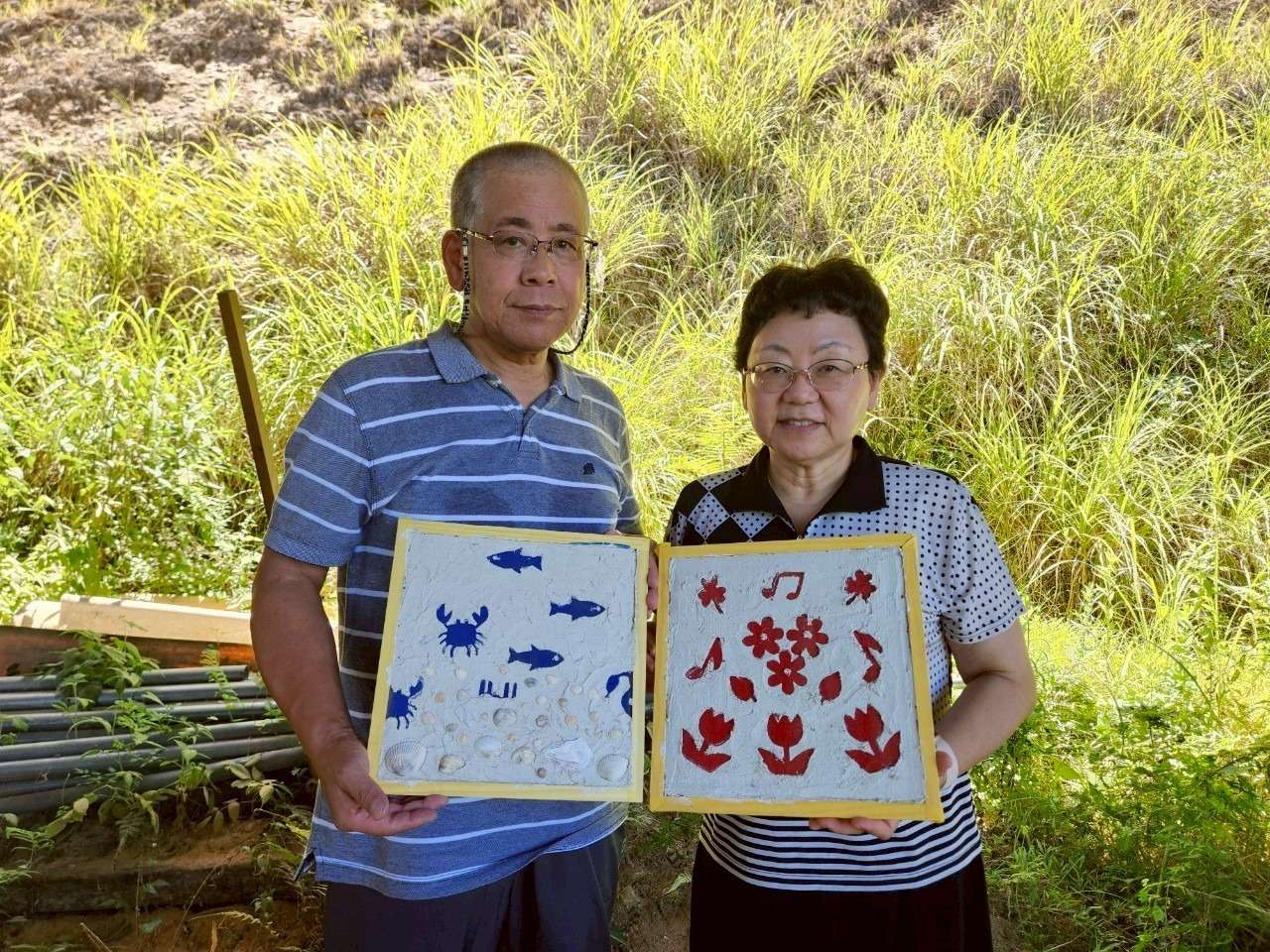 じゃらん遊び体験の「漆喰絵画体験」にご夫婦が参加してくださいました！